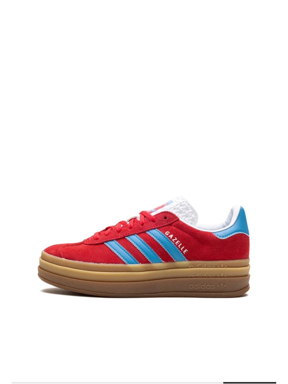 adidas Gazelle Platform Sneaker - Red with Blue Stripes - Picture 5 of 10